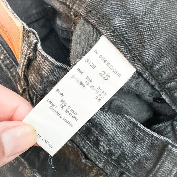 Moussy Vintage Black Charcoal Distressed Denim Jeans Straight Leg Size 25 - Picture 3 of 8